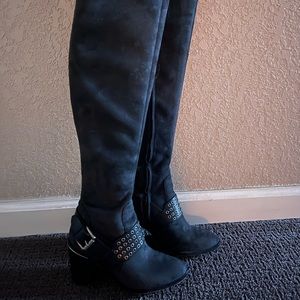 Michael Kors above knee suede boots size 5